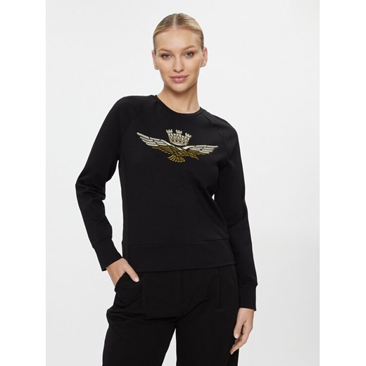 Aeronautica Militare Bluza 232FE1831DF525 Czarny Regular Fit ze sklepu MODIVO w kategorii Bluzy damskie - zdjęcie 182626728