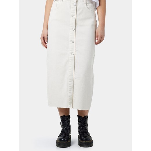 Noisy May Spódnica jeansowa Sira 27029410 Écru Regular Fit ze sklepu MODIVO w kategorii Spódnice - zdjęcie 182626775