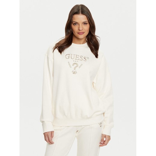 Guess Bluza V5RQ12 KC3D2 Écru Regular Fit ze sklepu MODIVO w kategorii Bluzy damskie - zdjęcie 182626817