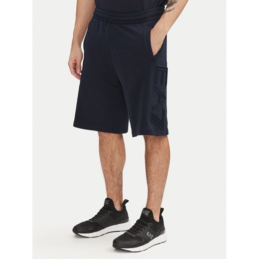 EA7 Emporio Armani Szorty sportowe 7M000153 AF10432 UB102 Granatowy Regular Fit ze sklepu MODIVO w kategorii Spodenki męskie - zdjęcie 182626948