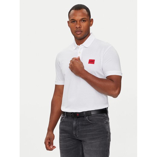 Hugo Polo Dereso222 50466202 Biały Slim Fit ze sklepu MODIVO w kategorii T-shirty męskie - zdjęcie 182627019