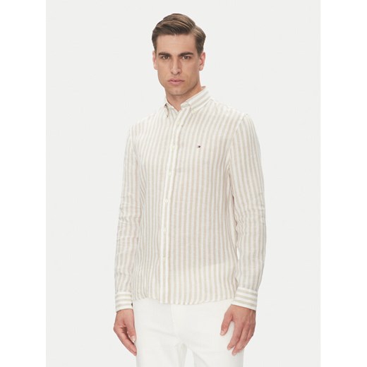 Tommy Hilfiger Koszula Essential MW0MW38581 Beżowy Regular Fit ze sklepu MODIVO w kategorii Koszule męskie - zdjęcie 182627069
