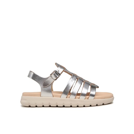 Geox Sandały J Sandal Soleima Gir J35GSB 000CF C1007 S Srebrny ze sklepu MODIVO w kategorii Sandały dziecięce - zdjęcie 182627075
