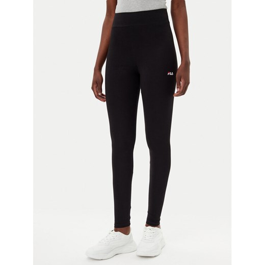 Fila Legginsy FAW0456 Czarny Slim Fit ze sklepu MODIVO w kategorii Spodnie damskie - zdjęcie 182627115