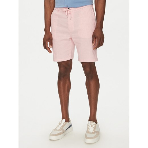 BOSS Szorty materiałowe 50536863 Różowy Tapered Fit ze sklepu MODIVO w kategorii Spodenki męskie - zdjęcie 182627129