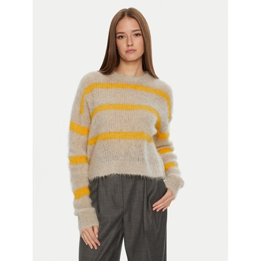 American Vintage Sweter Bymi BYM18CH24 Beżowy Loose Fit American Vintage L MODIVO