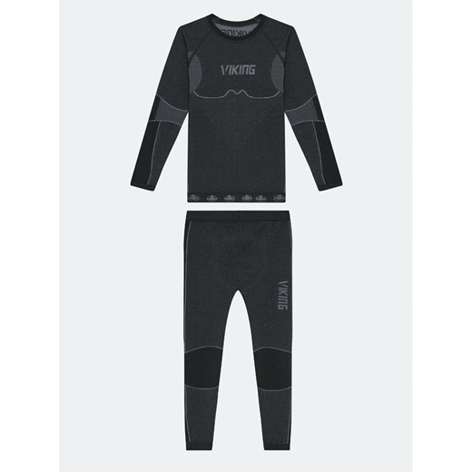 Viking Komplet bielizny termoaktywnej Riko Kids Set 500/14/3030/09 Czarny Skinny Fit ze sklepu MODIVO w kategorii Bielizna termoaktywna - zdjęcie 182627245