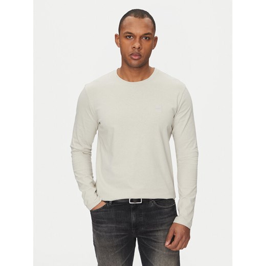 BOSS Longsleeve Tacks 50512111 Beżowy Regular Fit ze sklepu MODIVO w kategorii T-shirty męskie - zdjęcie 182627318