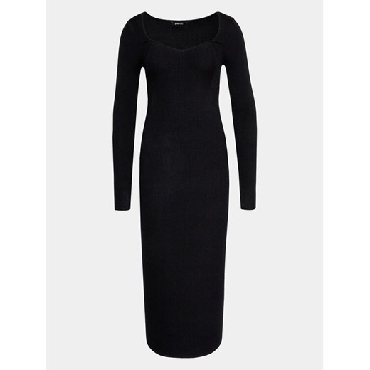 Gina Tricot Sukienka dzianinowa 20522 Czarny Slim Fit ze sklepu MODIVO w kategorii Sukienki - zdjęcie 182627417