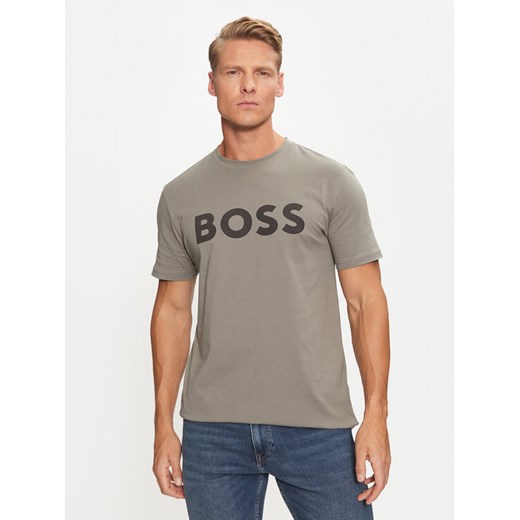 Boss T-Shirt Thinking 1 50481923 Szary Regular Fit ze sklepu MODIVO w kategorii T-shirty męskie - zdjęcie 182627435