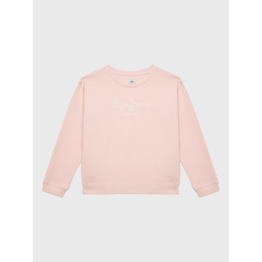 Pepe Jeans Bluza Rose PG581246 Różowy Regular Fit ze sklepu MODIVO w kategorii Bluzy dziewczęce - zdjęcie 182627447