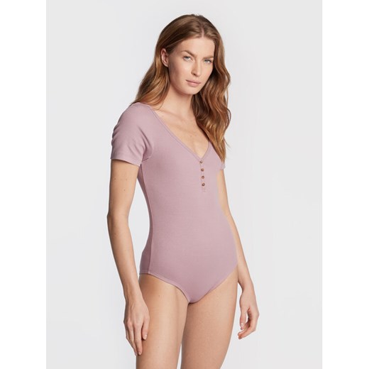 Brave Soul Body LBS-544GEORGIAMA Fioletowy Regular Fit ze sklepu MODIVO w kategorii Bluzki damskie - zdjęcie 182627459