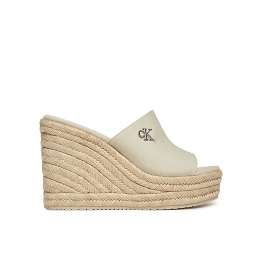 Calvin Klein Jeans Espadryle Wedge Rope Slide Mg YW0YW01699 Écru ze sklepu MODIVO w kategorii Espadryle damskie - zdjęcie 182627466