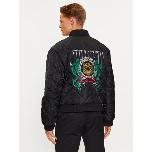 Just Cavalli Kurtka bomber 75OASD05 Czarny Regular Fit ze sklepu MODIVO w kategorii Kurtki męskie - zdjęcie 182627547