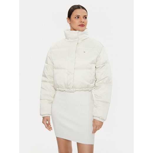 Tommy Jeans Kurtka zimowa Satin DW0DW18292 Beżowy Regular Fit ze sklepu MODIVO w kategorii Kurtki damskie - zdjęcie 182627577