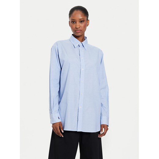 Polo Ralph Lauren Koszula 211891423001 Niebieski Oversize ze sklepu MODIVO w kategorii Koszule damskie - zdjęcie 182627599