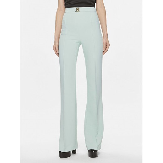 Elisabetta Franchi Spodnie materiałowe PA-T15-41E2- PA-T15-41E2 Zielony Regular Fit ze sklepu MODIVO w kategorii Spodnie damskie - zdjęcie 182627606