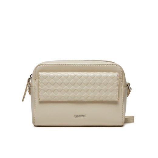 Calvin Klein Torebka Calvin Mini Quilt Camera Bag K60K611884 Écru ze sklepu MODIVO w kategorii Listonoszki - zdjęcie 182627608