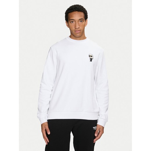 KARL LAGERFELD Bluza 705035 544910 Biały Regular Fit ze sklepu MODIVO w kategorii Bluzy męskie - zdjęcie 182627626