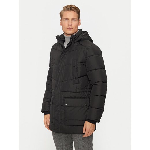 Geox Kurtka zimowa Leitan M4628B T3144 F9000 Czarny Regular Fit ze sklepu MODIVO w kategorii Kurtki męskie - zdjęcie 182627628