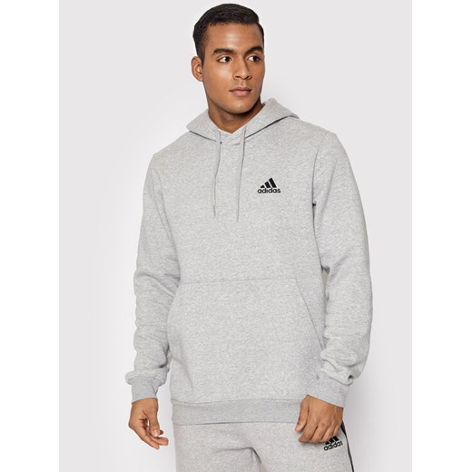 adidas Bluza Essentials H12213 Szary Regular Fit ze sklepu MODIVO w kategorii Bluzy męskie - zdjęcie 182627639
