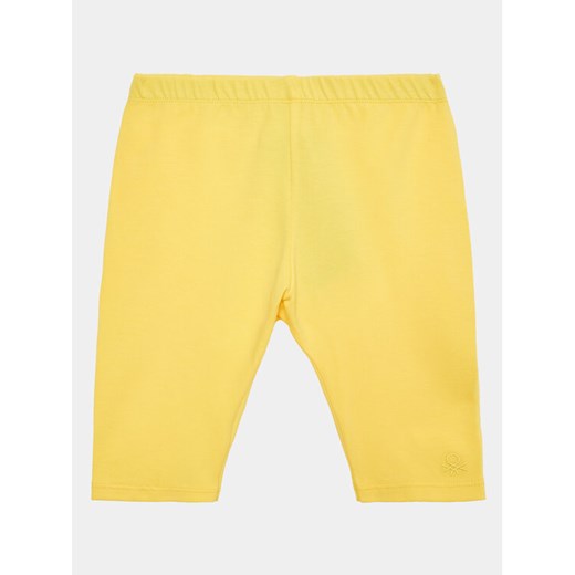 United Colors Of Benetton Legginsy 3MT1GF01M Żółty Slim Fit ze sklepu MODIVO w kategorii Spodnie dziewczęce - zdjęcie 182627856