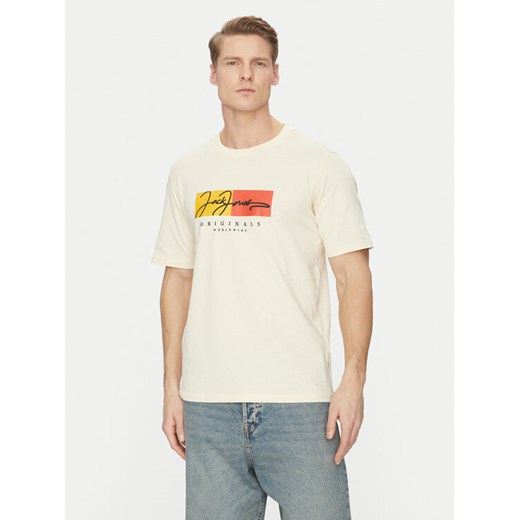 Jack&Jones T-Shirt Frederiksberg 12278266 Écru Regular Fit ze sklepu MODIVO w kategorii T-shirty męskie - zdjęcie 182627875