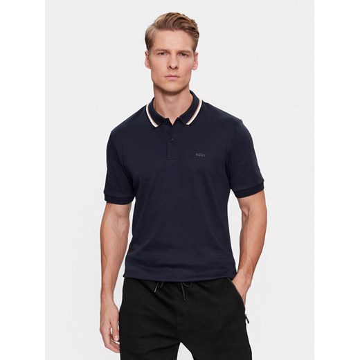 Boss Polo Penrose 38 50469360 Granatowy Regular Fit ze sklepu MODIVO w kategorii T-shirty męskie - zdjęcie 182627966