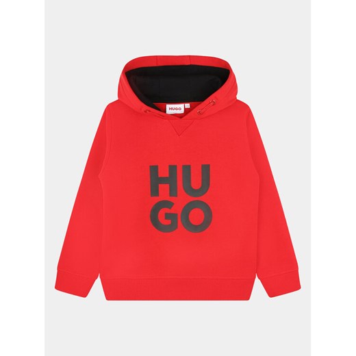 Hugo Bluza G25152 S Czerwony Regular Fit ze sklepu MODIVO w kategorii Bluzy chłopięce - zdjęcie 182627986