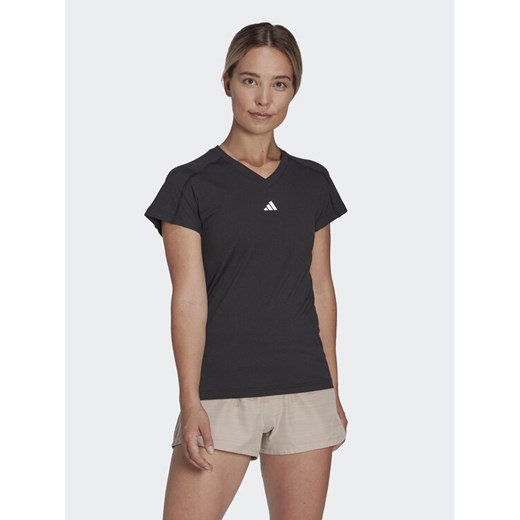 adidas Koszulka techniczna Train Essentials HN5543 Czarny Slim Fit ze sklepu MODIVO w kategorii Bluzki damskie - zdjęcie 182628015