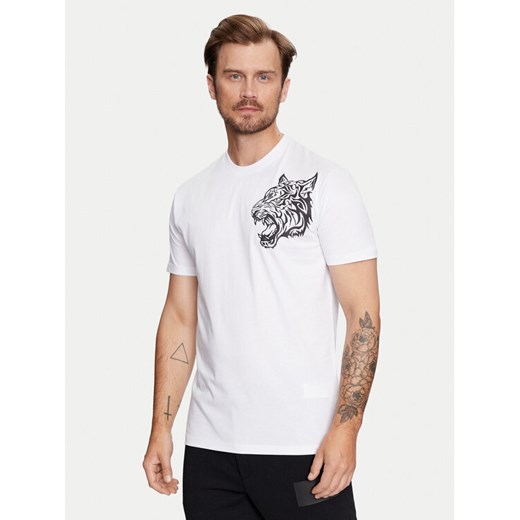 Plein Sport T-Shirt FADC MTK7550 STE003N Biały Regular Fit ze sklepu MODIVO w kategorii T-shirty męskie - zdjęcie 182628018