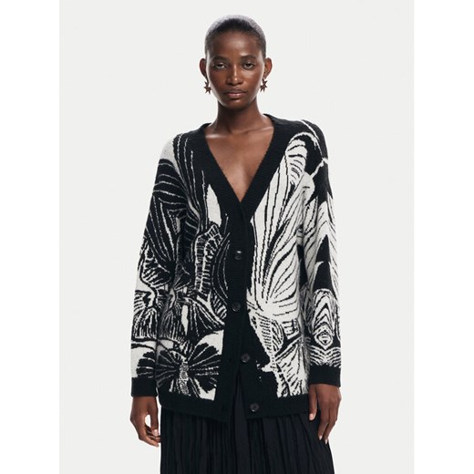 Desigual Kardigan Halifax 24WWJF26 Czarny Regular Fit ze sklepu MODIVO w kategorii Swetry damskie - zdjęcie 182628106