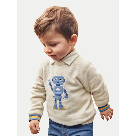 Mayoral Sweter 2310 Écru Regular Fit ze sklepu MODIVO w kategorii Bluzy i swetry - zdjęcie 182628208