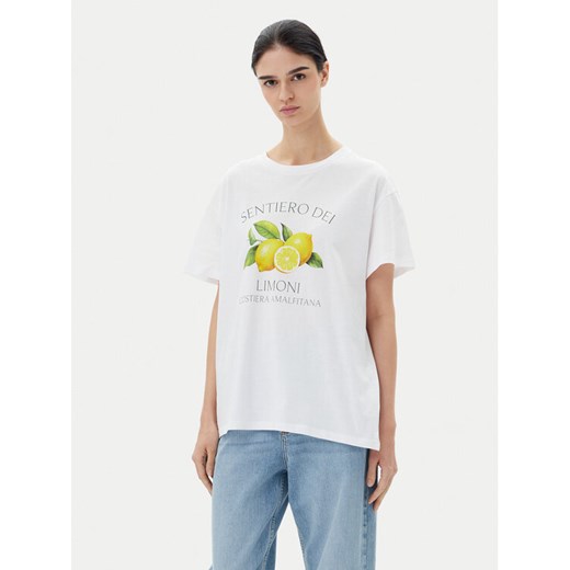 Pieces T-Shirt Thea 17157114 Biały Standard Fit ze sklepu MODIVO w kategorii Bluzki damskie - zdjęcie 182628237
