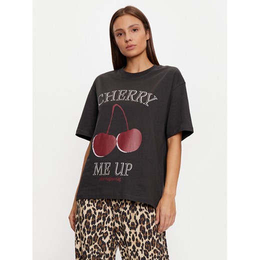 Gina Tricot T-Shirt 23980 Czarny Oversize ze sklepu MODIVO w kategorii Bluzki damskie - zdjęcie 182628245