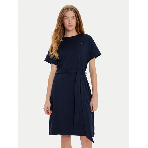 Tommy Hilfiger Sukienka codzienna WW0WW45183 Granatowy Regular Fit ze sklepu MODIVO w kategorii Sukienki - zdjęcie 182628378