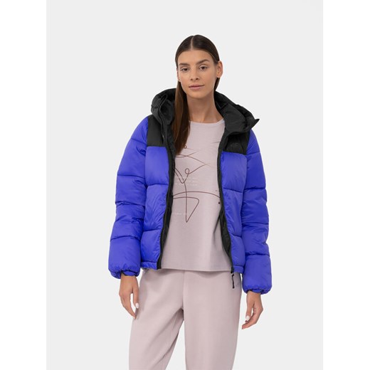 4F Kurtka zimowa 4FAW23TDJAF230 Niebieski Regular Fit ze sklepu MODIVO w kategorii Kurtki damskie - zdjęcie 182628408