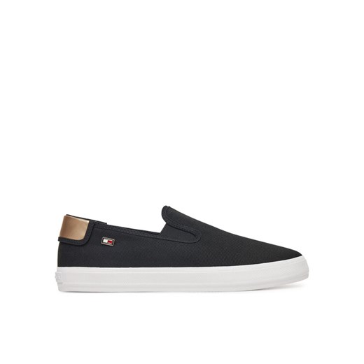 Tommy Hilfiger Tenisówki Vulc Canvas Slip-On Sneaker FW0FW08645 Czarny ze sklepu MODIVO w kategorii Trampki damskie - zdjęcie 182628427