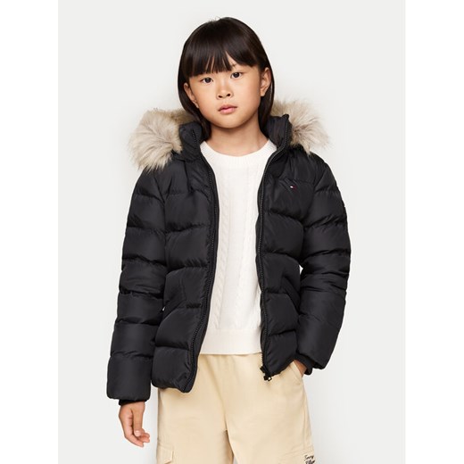 Tommy Hilfiger Kurtka puchowa Essential KG0KG07399 M Czarny Regular Fit ze sklepu MODIVO w kategorii Kurtki dziewczęce - zdjęcie 182628466