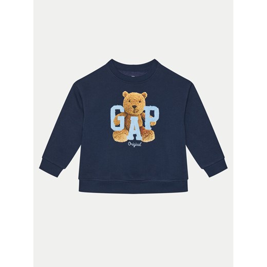 Gap Bluza 627729-00 Granatowy Regular Fit ze sklepu MODIVO w kategorii Bluzy chłopięce - zdjęcie 182628476