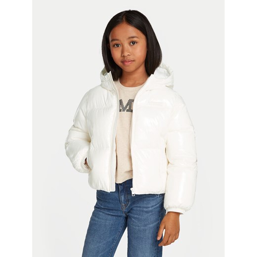 Tommy Hilfiger Kurtka puchowa New York KG0KG08496 Écru Regular Fit ze sklepu MODIVO w kategorii Kurtki dziewczęce - zdjęcie 182628499