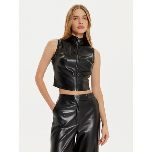 Guess Kamizelka Vixen W4PH0D WF8Q0 Czarny Regular Fit ze sklepu MODIVO w kategorii Kamizelki damskie - zdjęcie 182628526