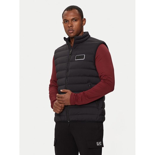 EA7 Emporio Armani Kamizelka 6DPQ02 PNHAZ 1200 Czarny Regular Fit ze sklepu MODIVO w kategorii Kamizelki męskie - zdjęcie 182628527