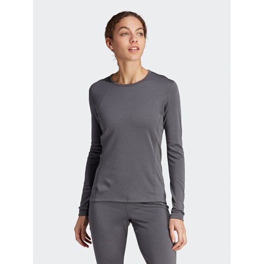 adidas Bielizna termoaktywna górna Xperior Merino 260 HZ8546 Szary Slim Fit ze sklepu MODIVO w kategorii Bielizna termoaktywna damska - zdjęcie 182628618