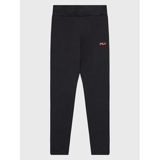 Fila Legginsy Breslau FAT0127 Czarny Slim Fit ze sklepu MODIVO w kategorii Spodnie dziewczęce - zdjęcie 182628629