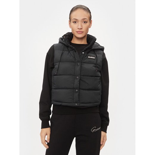 Guess Bezrękawnik Breana V4RL02 WFYE2 Czarny Regular Fit ze sklepu MODIVO w kategorii Kamizelki damskie - zdjęcie 182628689