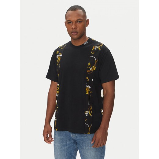 Versace Jeans Couture T-Shirt 78GAH615 Czarny Regular Fit ze sklepu MODIVO w kategorii T-shirty męskie - zdjęcie 182628719