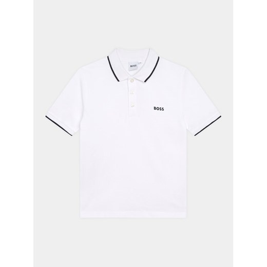 Boss Polo J25P26 S Biały Regular Fit ze sklepu MODIVO w kategorii T-shirty chłopięce - zdjęcie 182628736