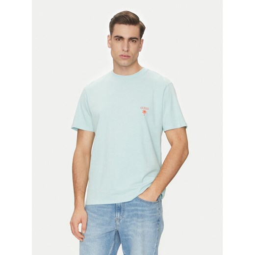 Guess T-Shirt F5GI09 KA260 Niebieski Regular Fit ze sklepu MODIVO w kategorii T-shirty męskie - zdjęcie 182628748