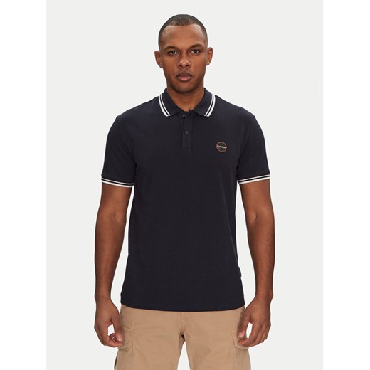 Napapijri Polo E-Macas NP0A4ID51761 Granatowy Regular Fit ze sklepu MODIVO w kategorii T-shirty męskie - zdjęcie 182628756
